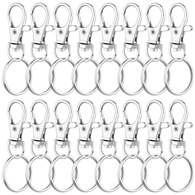 Audab 50 Sets Keychain Rings for Crafts, Assembled Key Chains Hardware for Key Chains, Crafts and Lanyards - Image 1